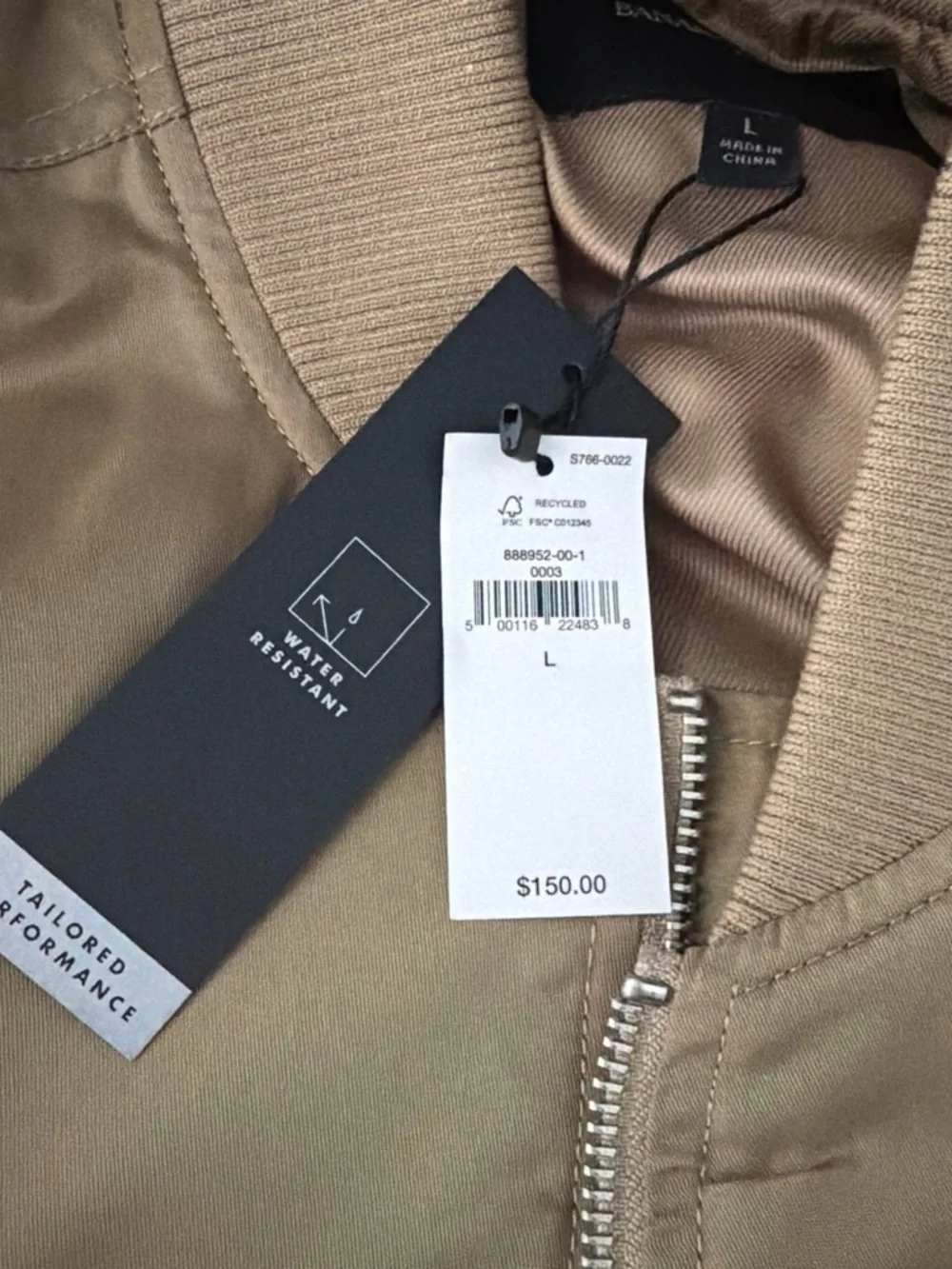 Banana Republic Tan coat with Branded Neck Label